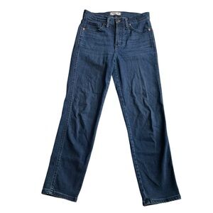 Madewell Stovepipe Denim Jeans Dark Blue Size 27 Mid Rise #NG260 Stretch